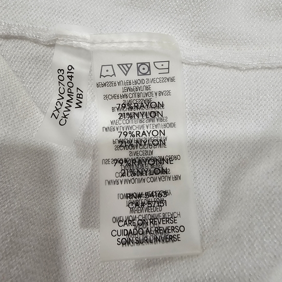 Plus Sz 2X Calvin Klein White Turtleneck Sweater Office Casual Knit - Picture 9 of 13